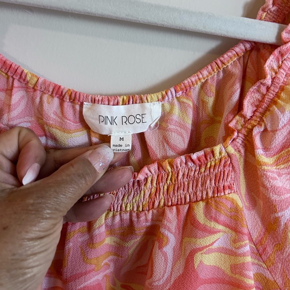 PINK ROSE • Marble Orange/Pink Top • Med • - Picture 5 of 8